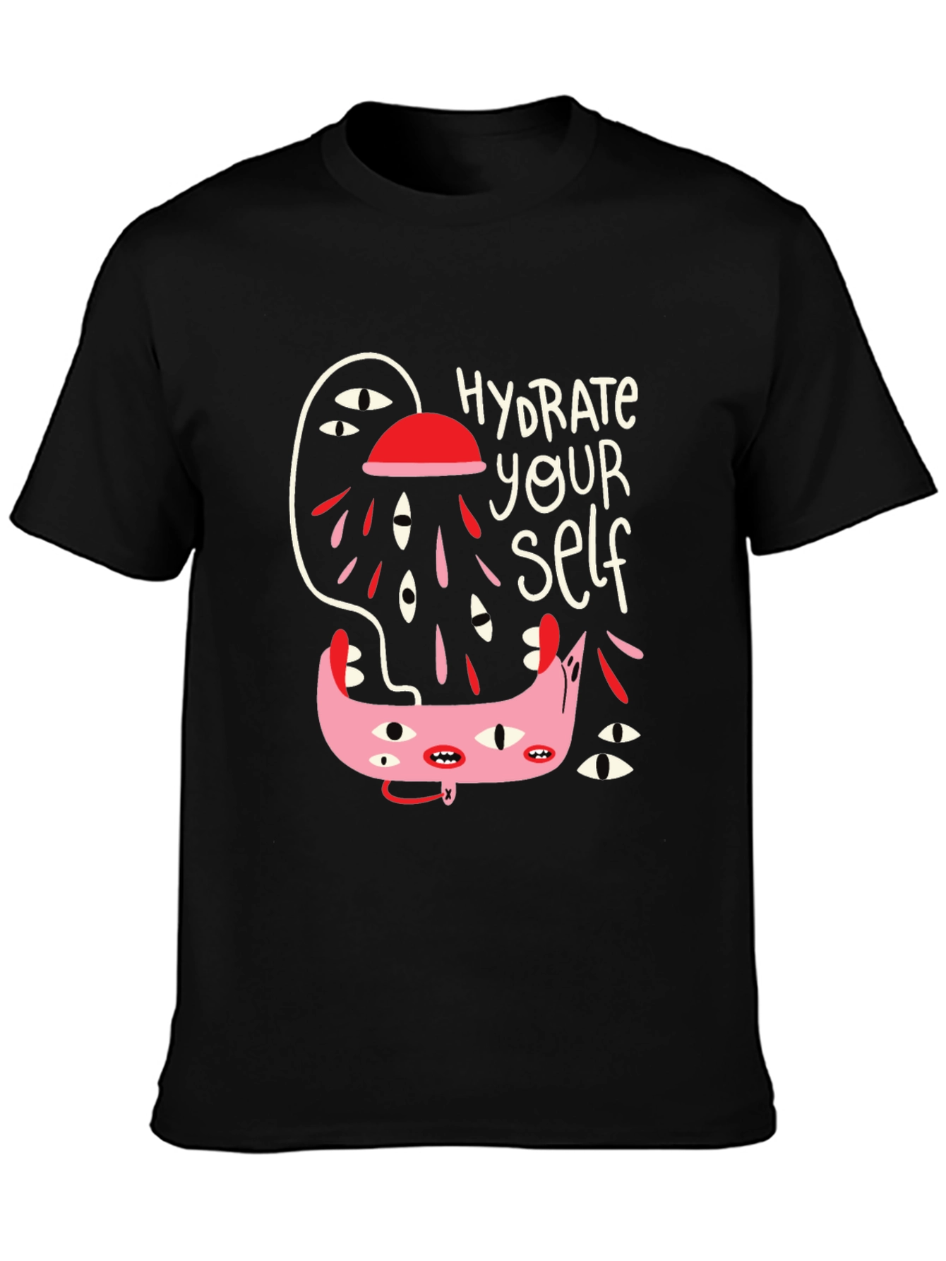 Hydrate Yourself Black Graphic Tee