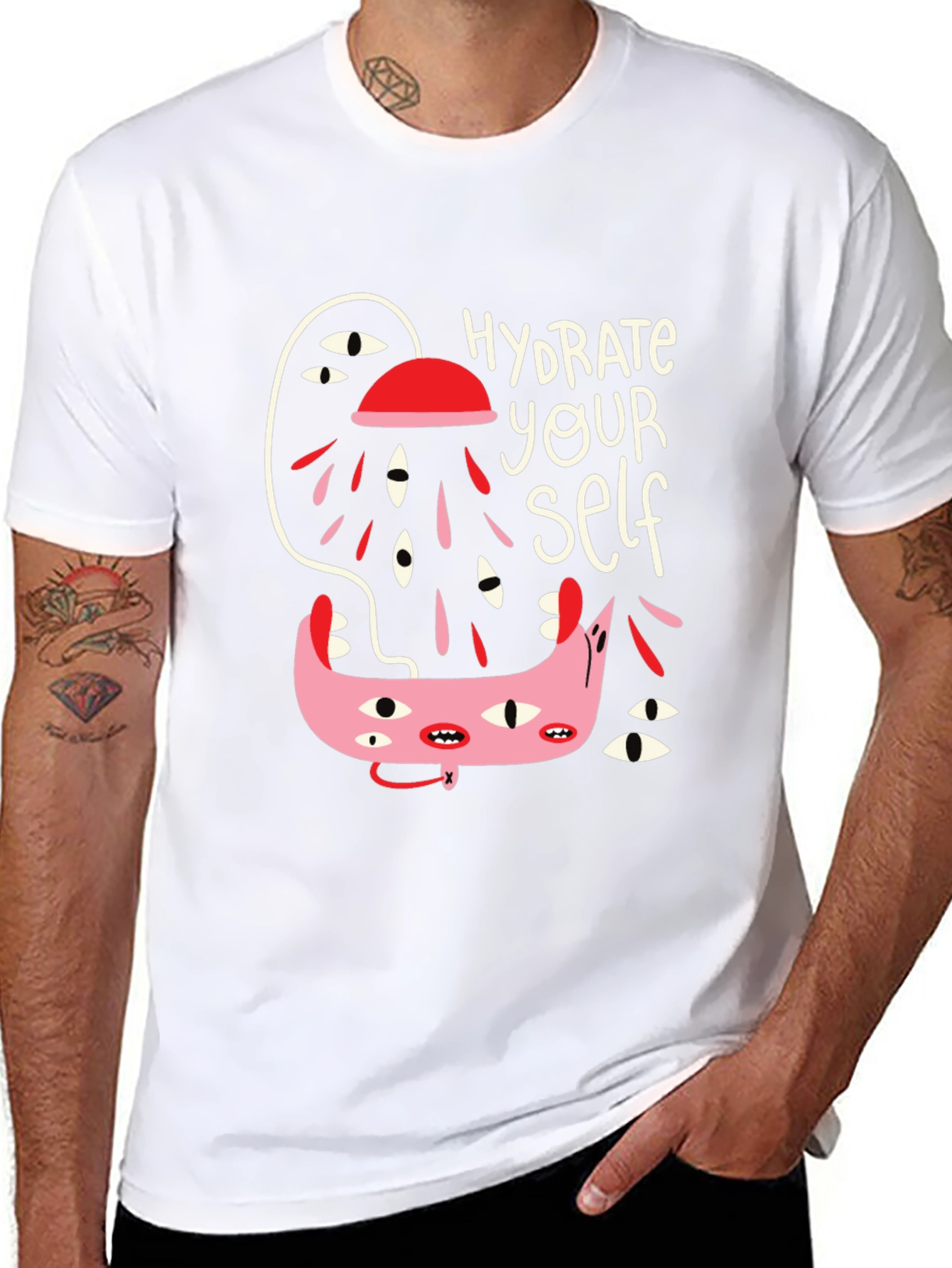 Hydrate Yourself Black Graphic Tee