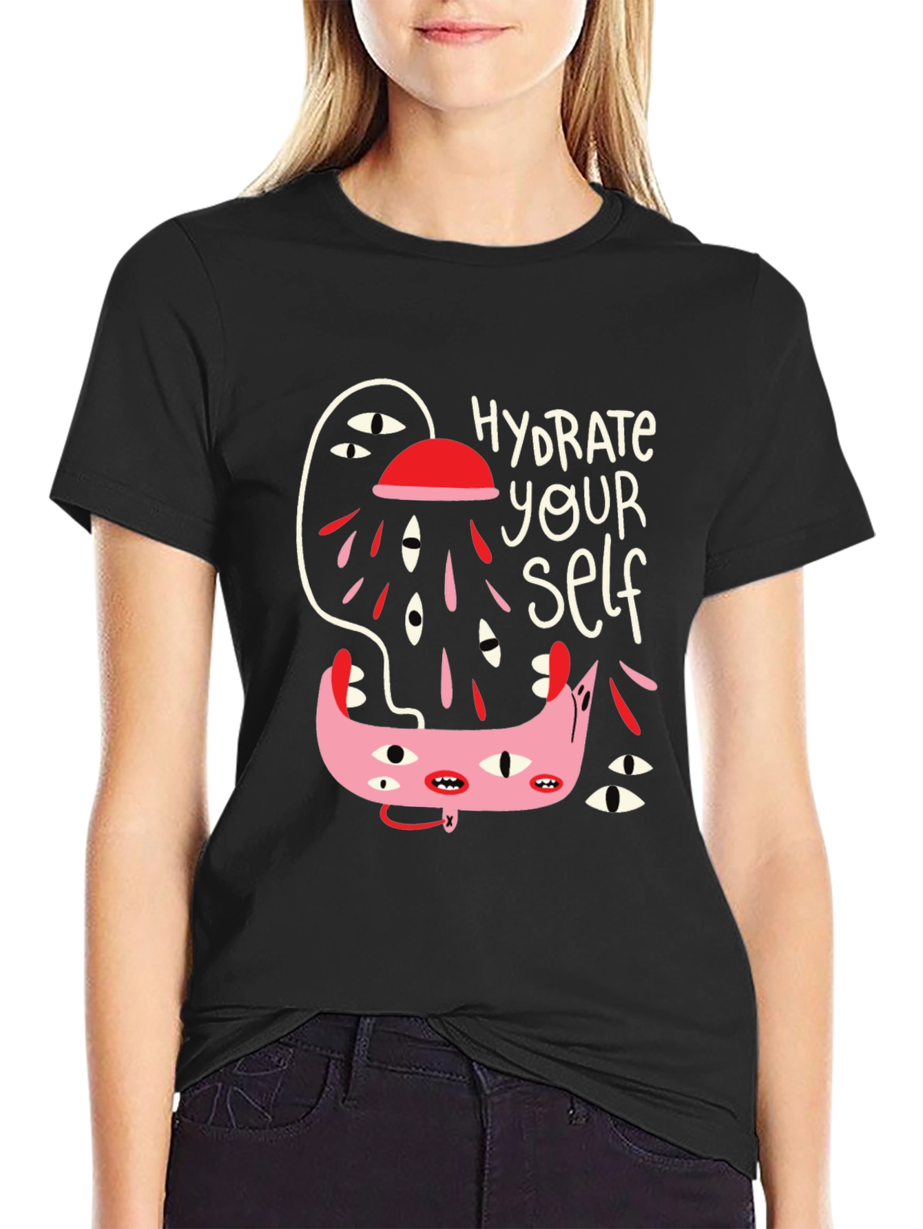 Hydrate Yourself Black Graphic Tee