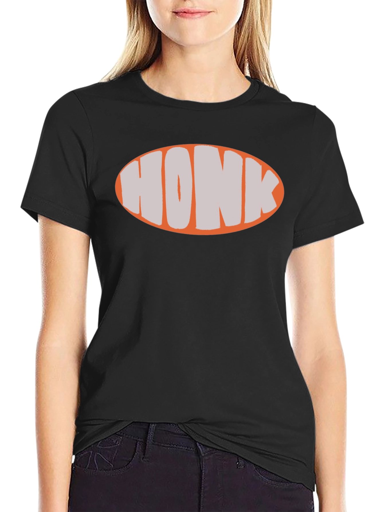 Honk Oval Graphic T-Shirt - Trendy and Casual
