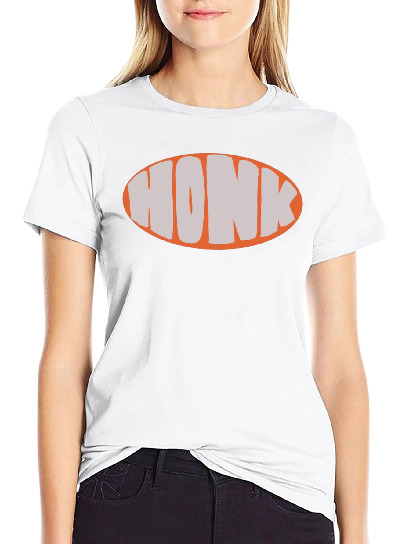 Honk Oval Graphic T-Shirt - Trendy and Casual