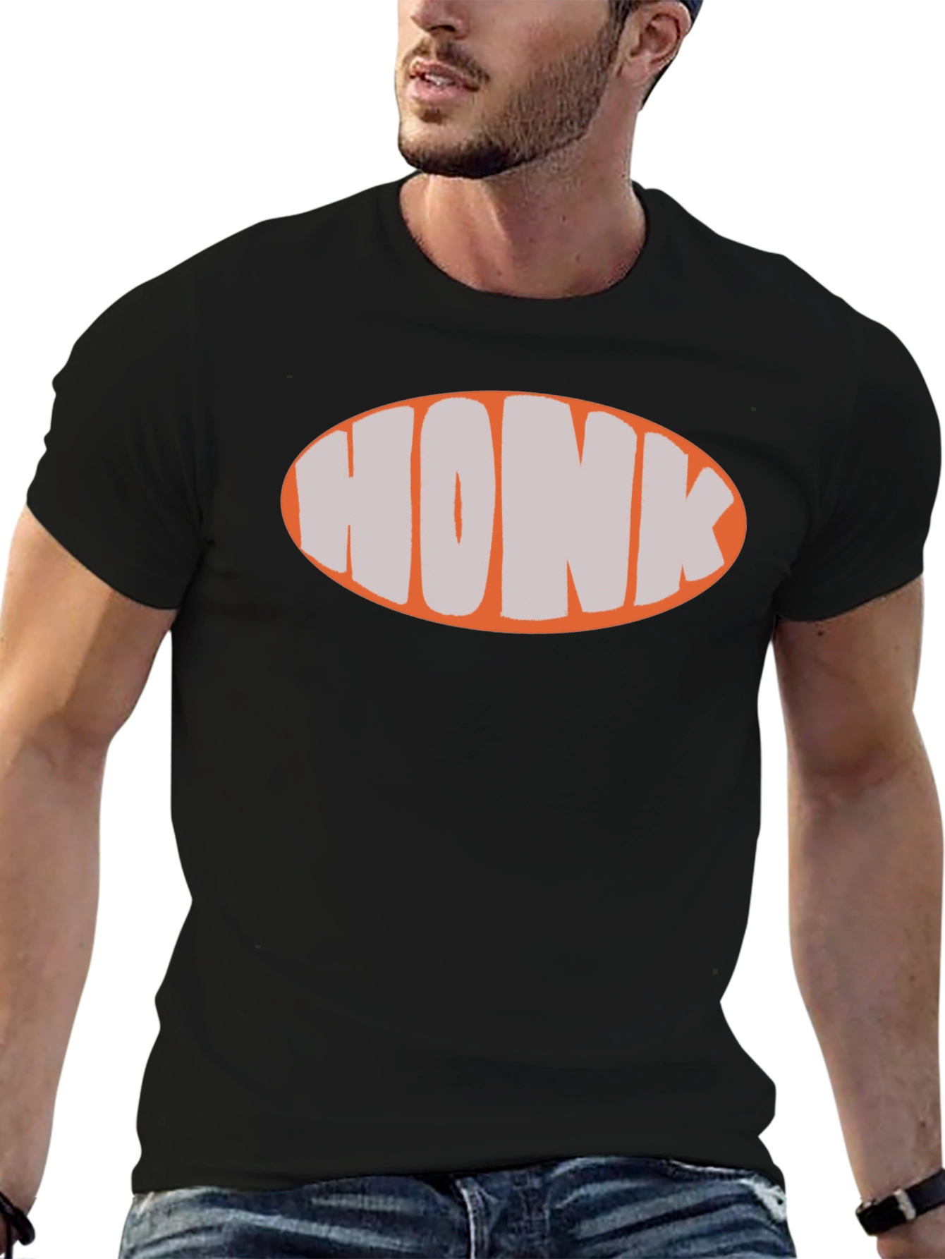 Honk Oval Graphic T-Shirt - Trendy and Casual