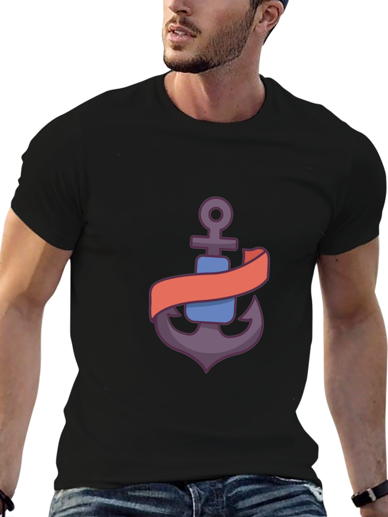 Anchor Graphic Black T-Shirt