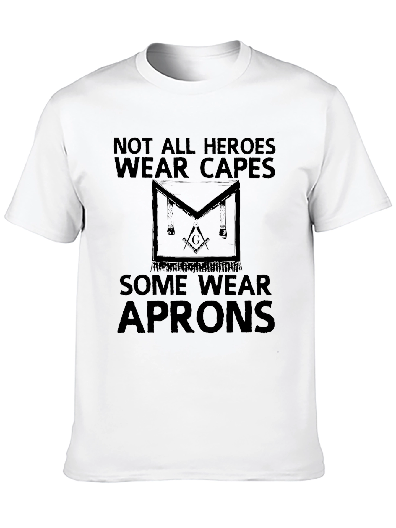 Heroes Wear Aprons Graphic Tee - Black Cotton T-Shirt