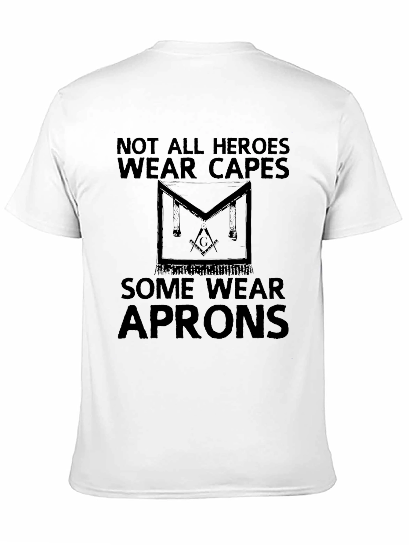 Heroes Wear Aprons Graphic Tee - Black Cotton T-Shirt