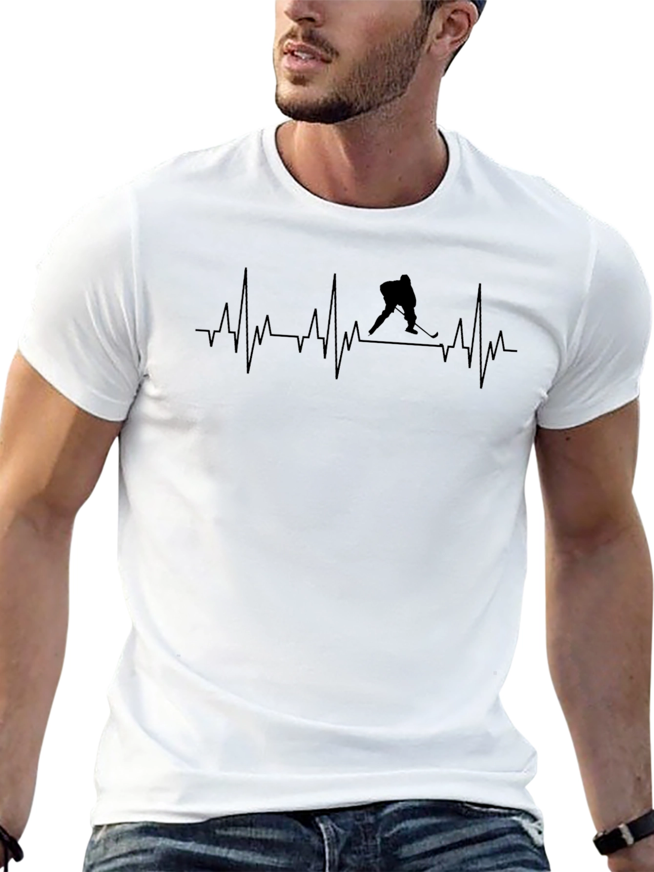 Hockey Heartbeat T-Shirt - Unique Hockey Lover Gift