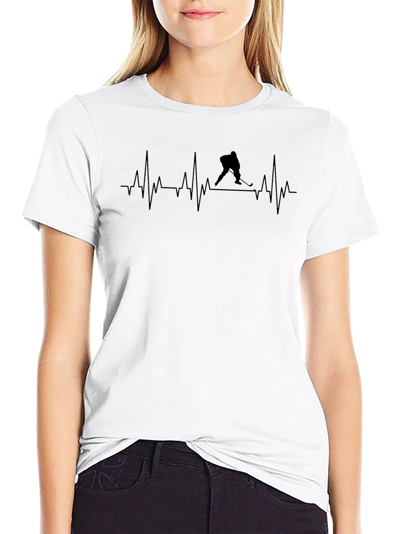 Hockey Heartbeat T-Shirt - Unique Hockey Lover Gift