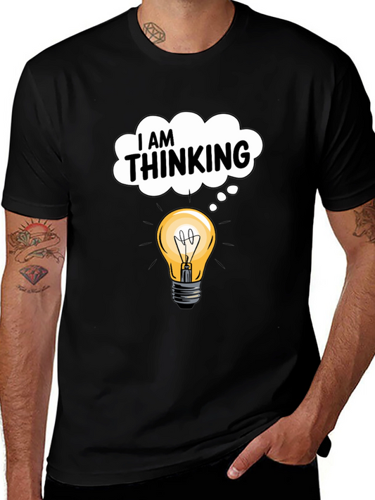 I Am Thinking Light Bulb T-Shirt - Creative & Clever Design