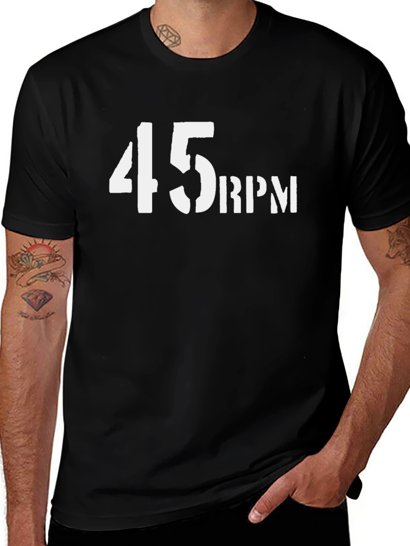 45 RPM Graphic T-Shirt - Retro Music Fan Tee