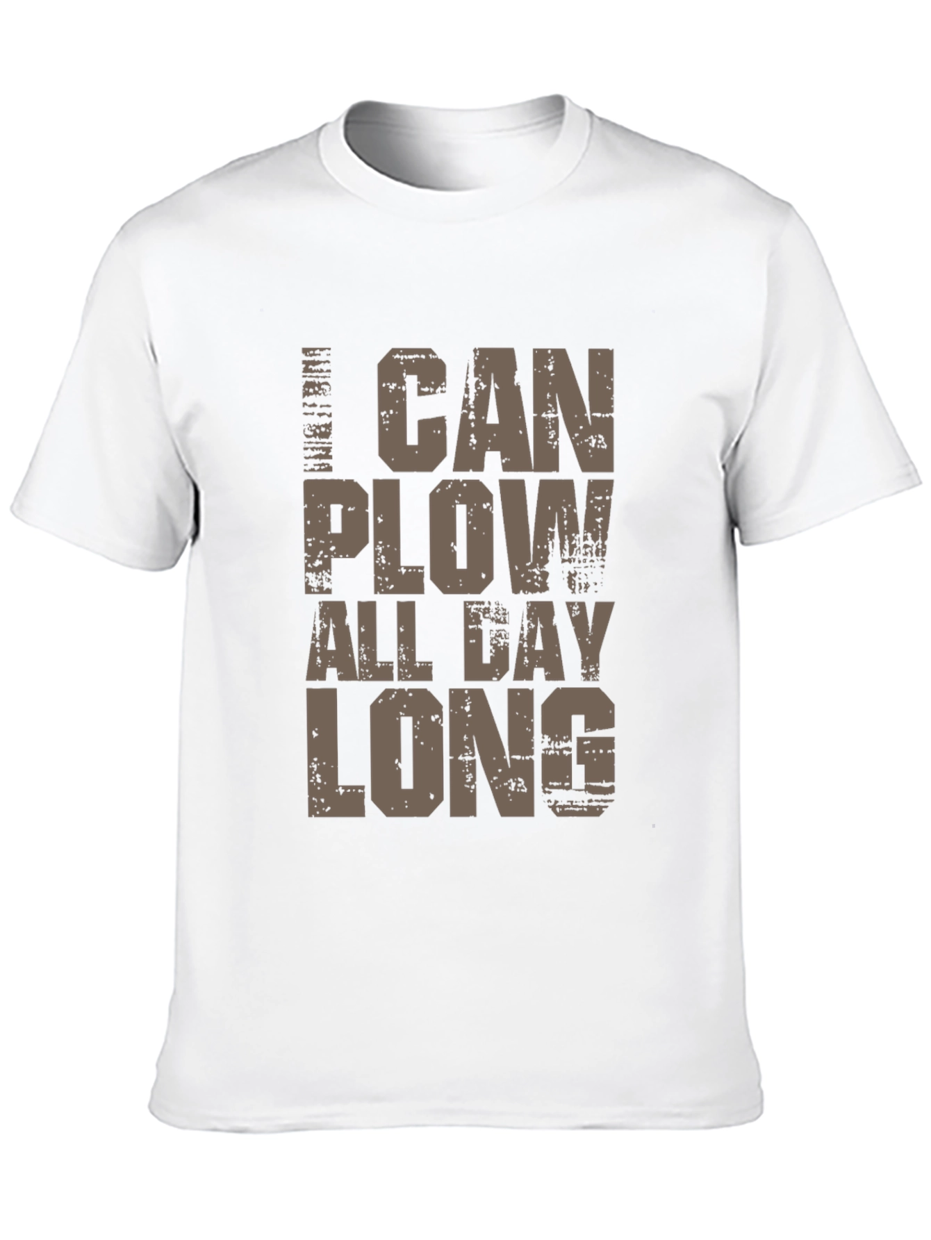 I Can Plow All Day Long Black T-Shirt