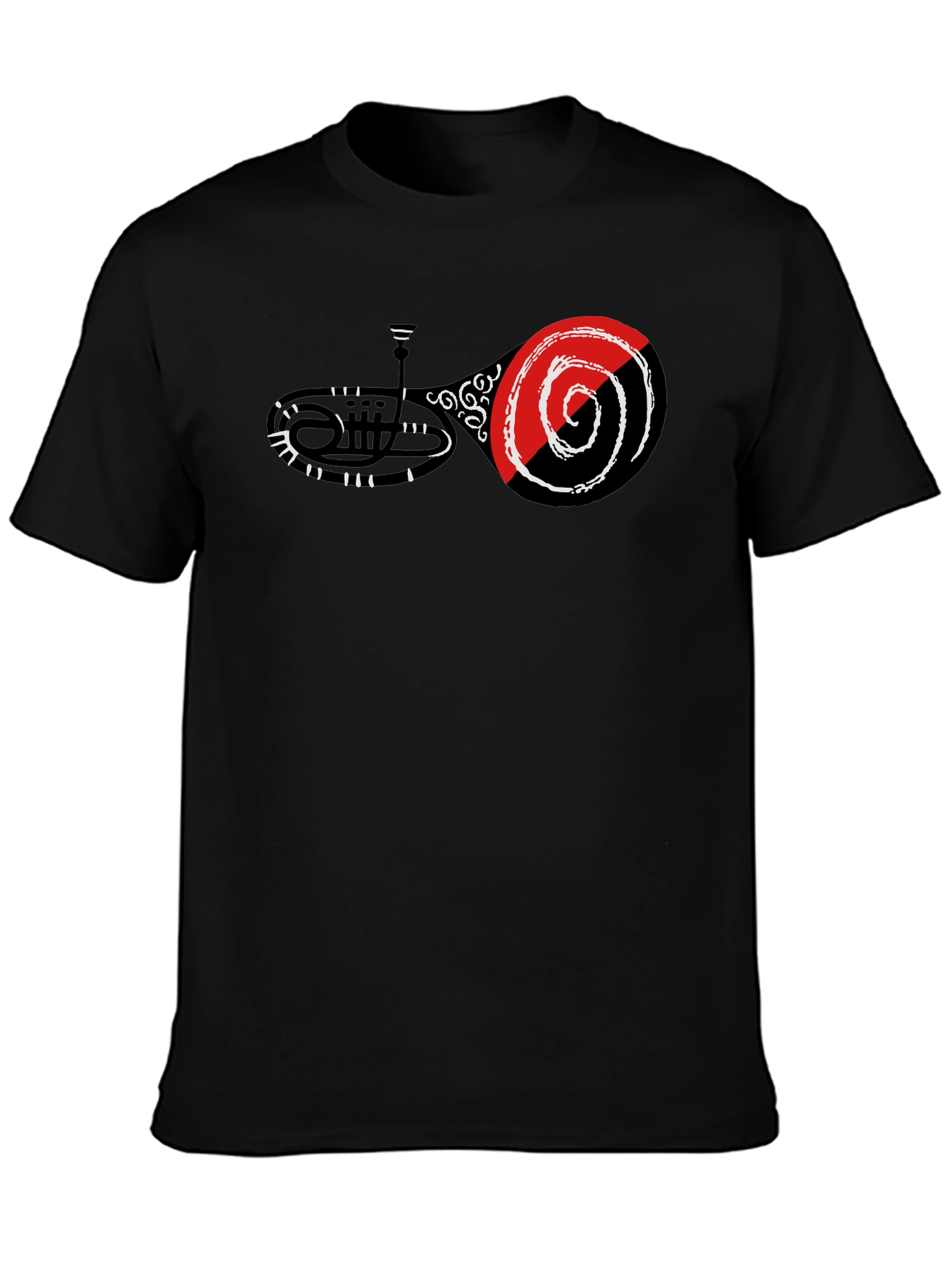 Abstract Music Graphic Tee - Black