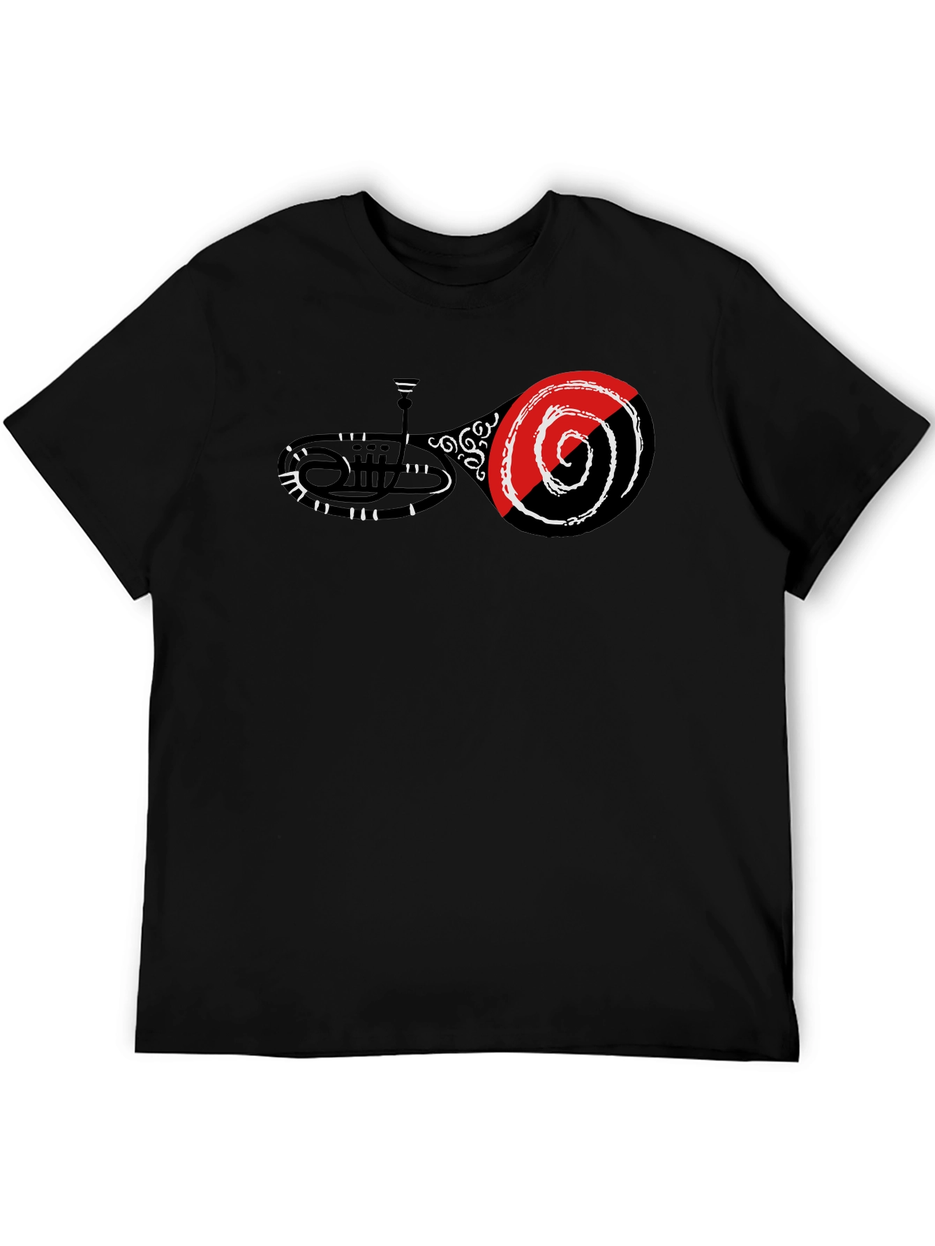 Abstract Music Graphic Tee - Black
