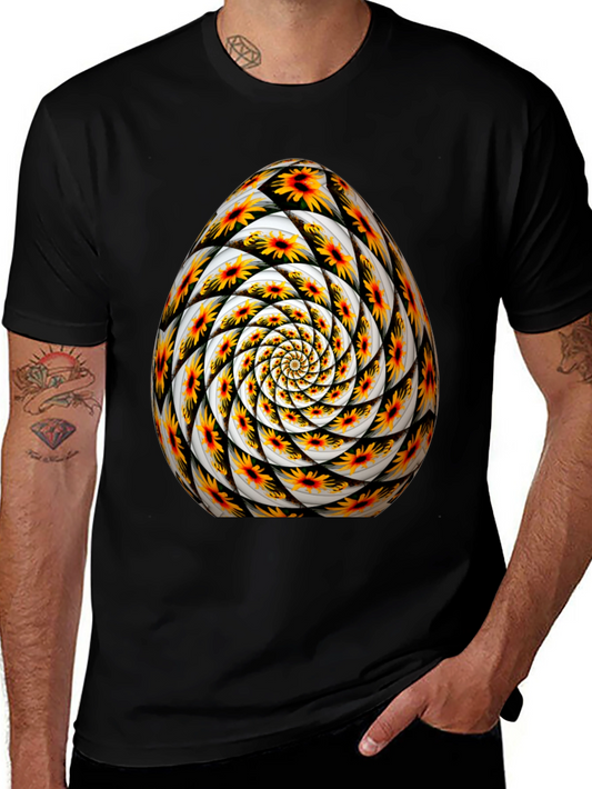 Abstract Floral Egg Graphic Tee