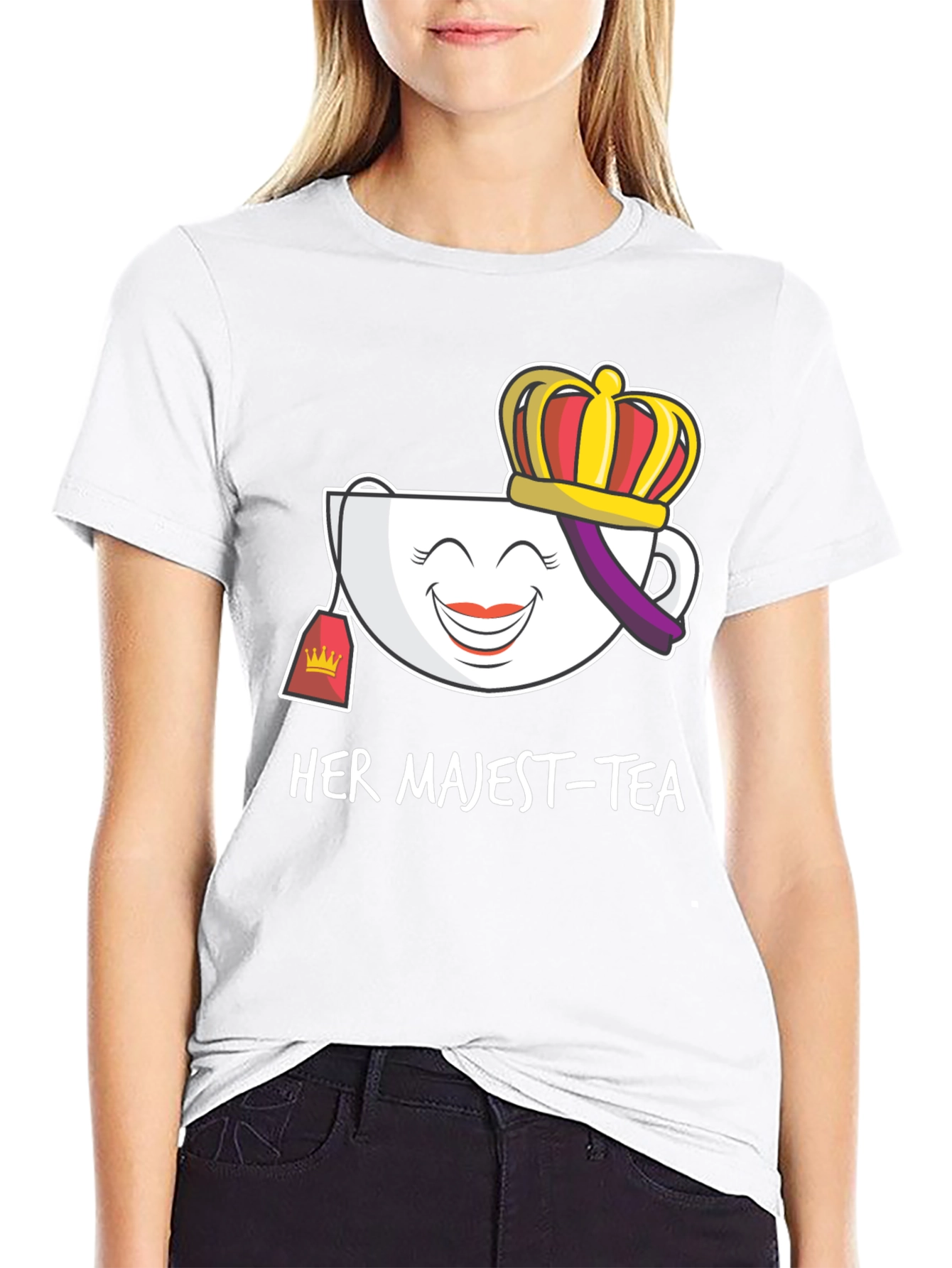 Her Majest-Tea T-Shirt - Novelty Graphic Tee