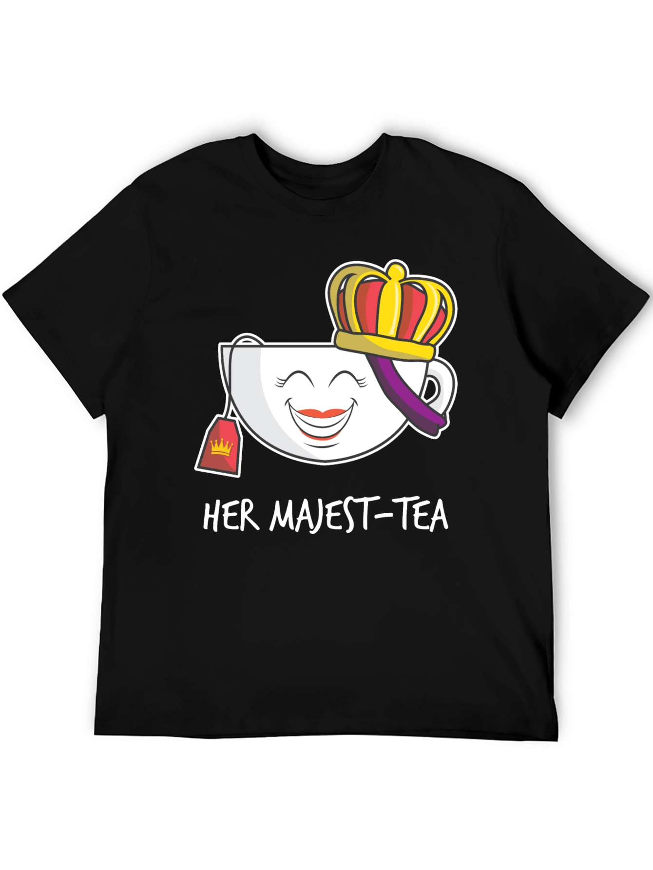 Her Majest-Tea T-Shirt - Novelty Graphic Tee