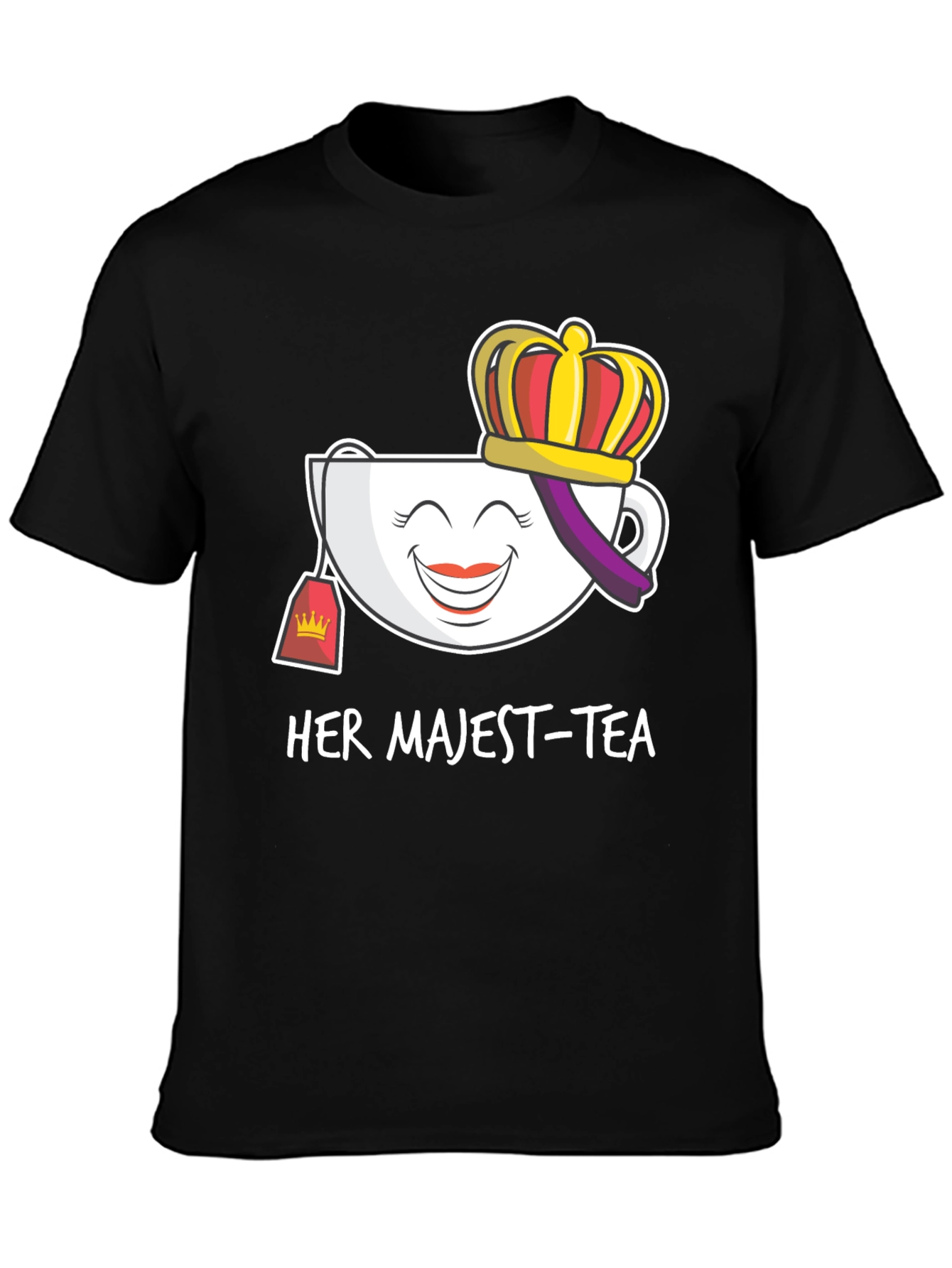 Her Majest-Tea T-Shirt - Novelty Graphic Tee