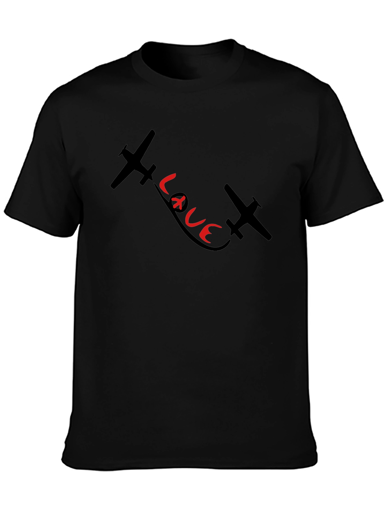 Airplane Love Black T-Shirt