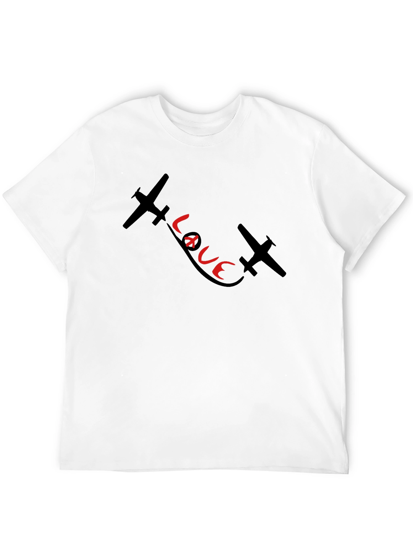Airplane Love Black T-Shirt
