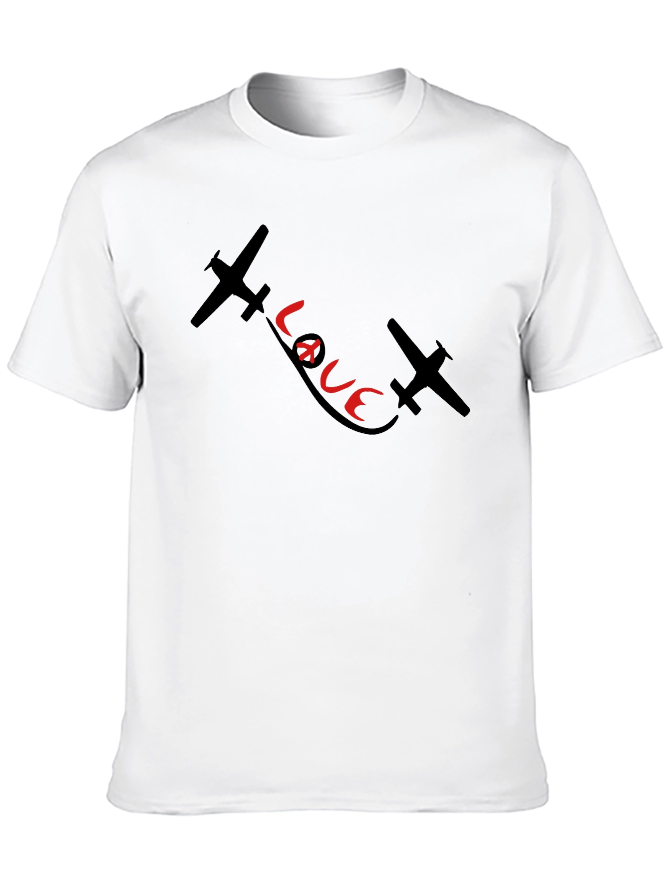 Airplane Love Black T-Shirt