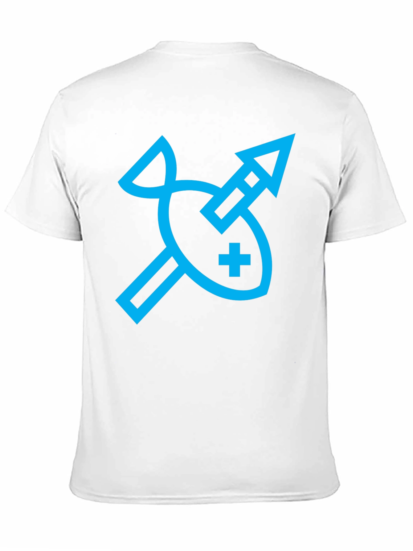 Abstract Fish and Arrow Graphic Tee - Black