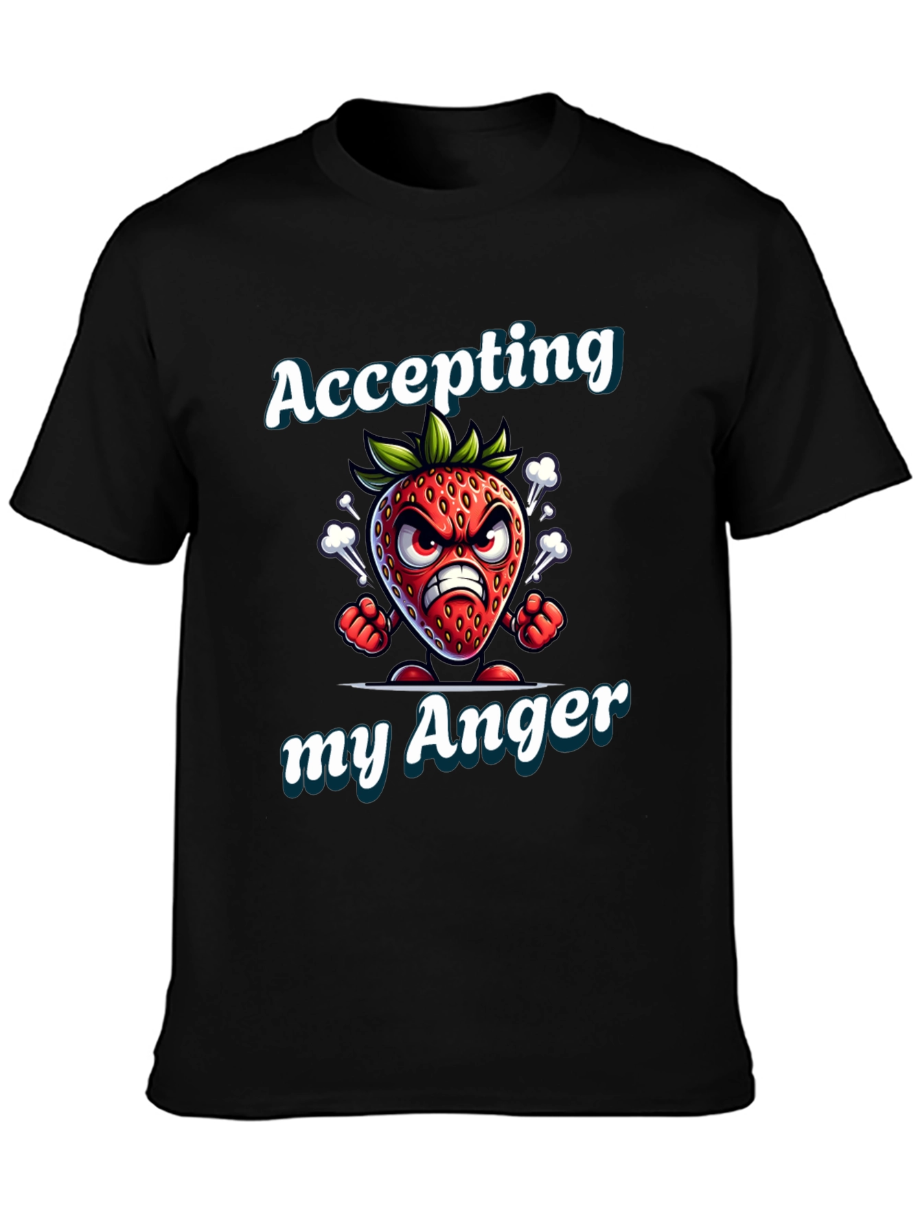 Accepting My Anger Strawberry Graphic T-Shirt