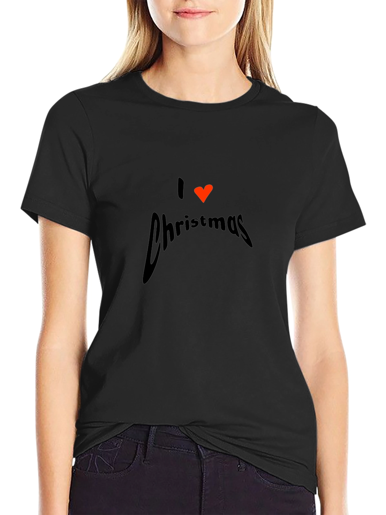 I Heart Christmas Black T-Shirt