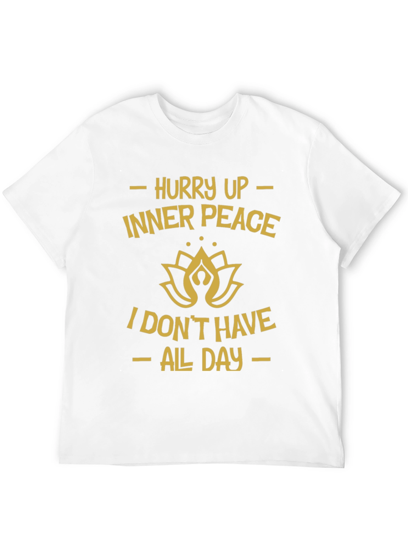 Hurry Up Inner Peace Black Graphic Tee