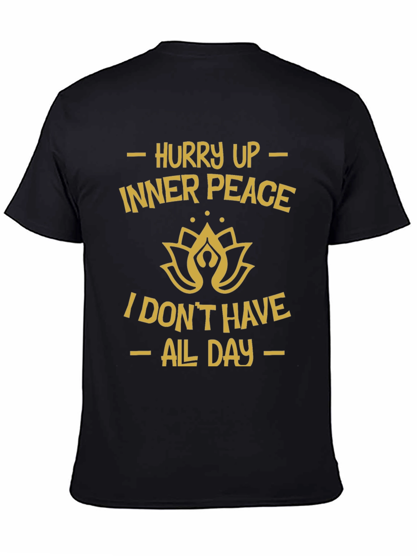 Hurry Up Inner Peace Black Graphic Tee