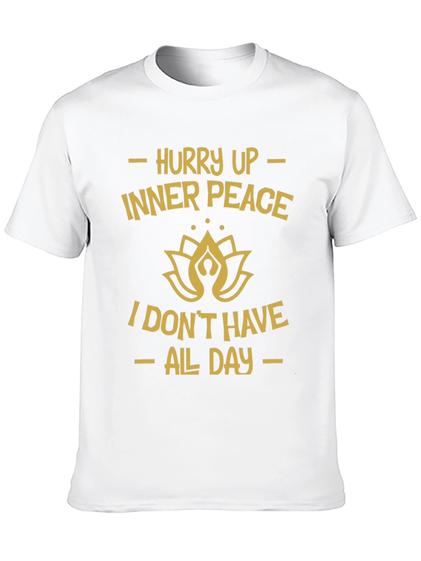 Hurry Up Inner Peace Black Graphic Tee