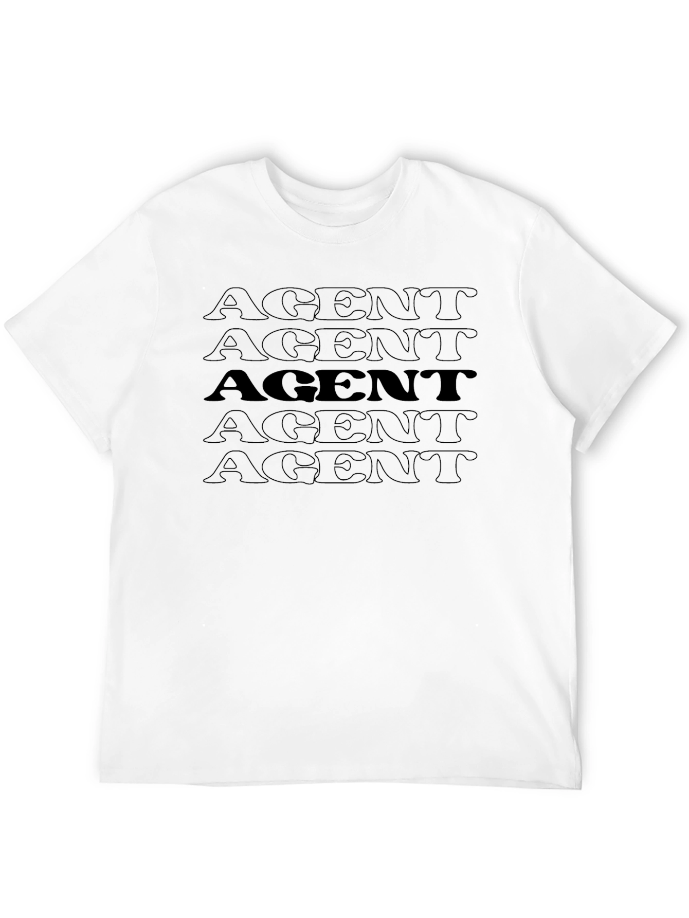 AGENT Graphic Print T-Shirt - Casual Wear