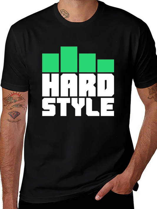 Hard Style Graphic Print Mens Black T-Shirt