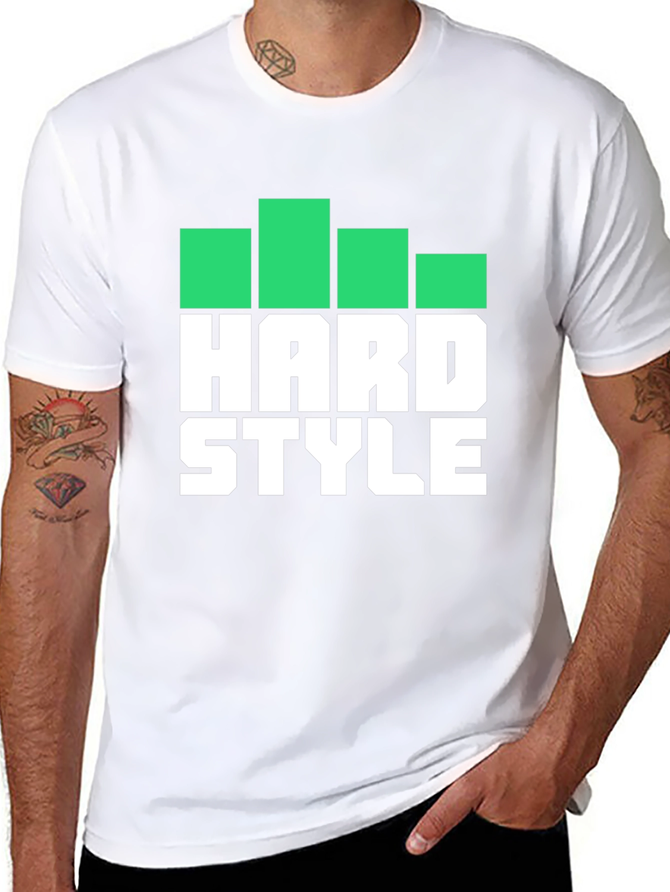 Hard Style Graphic Print Mens Black T-Shirt
