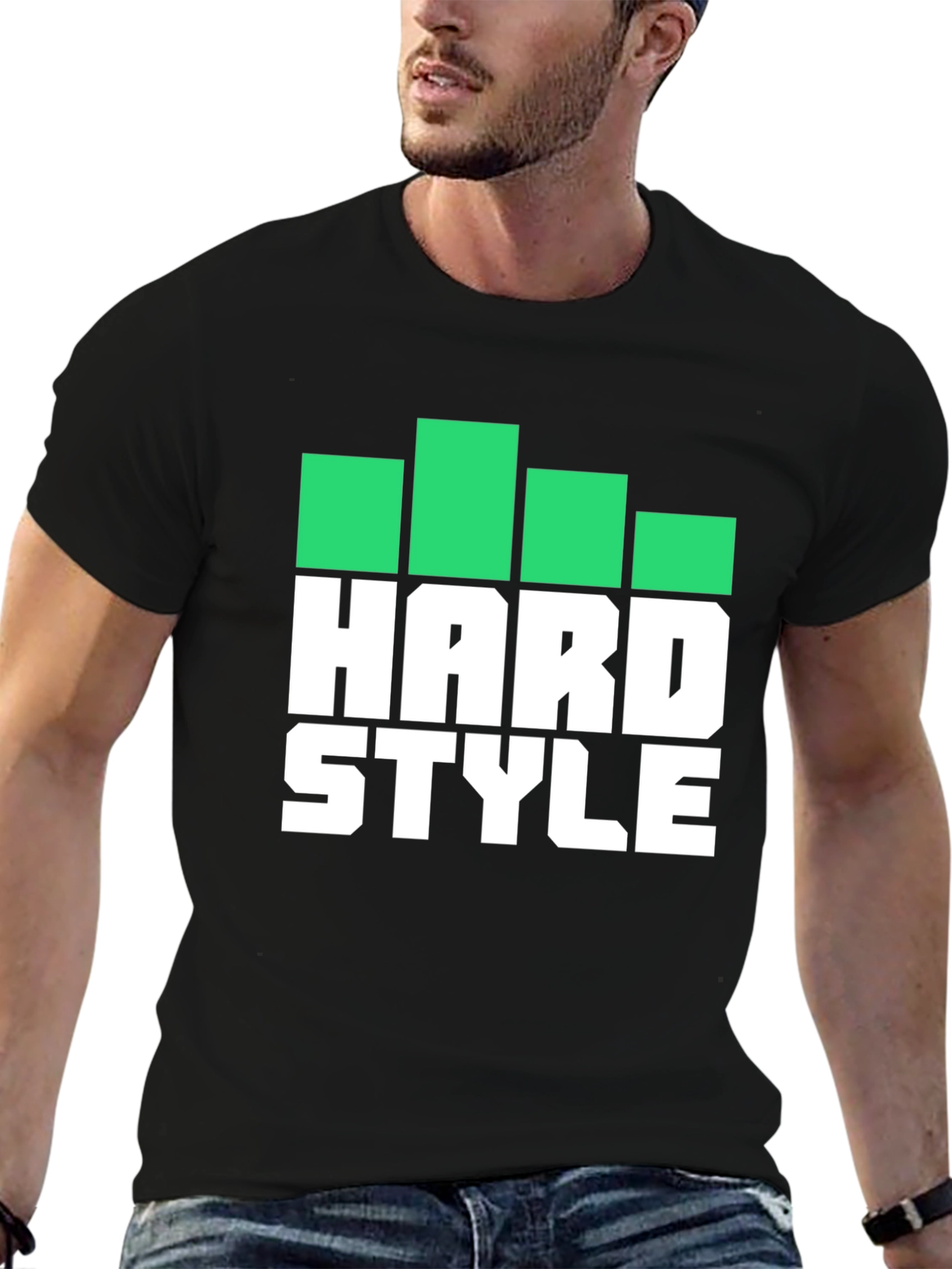 Hard Style Graphic Print Mens Black T-Shirt