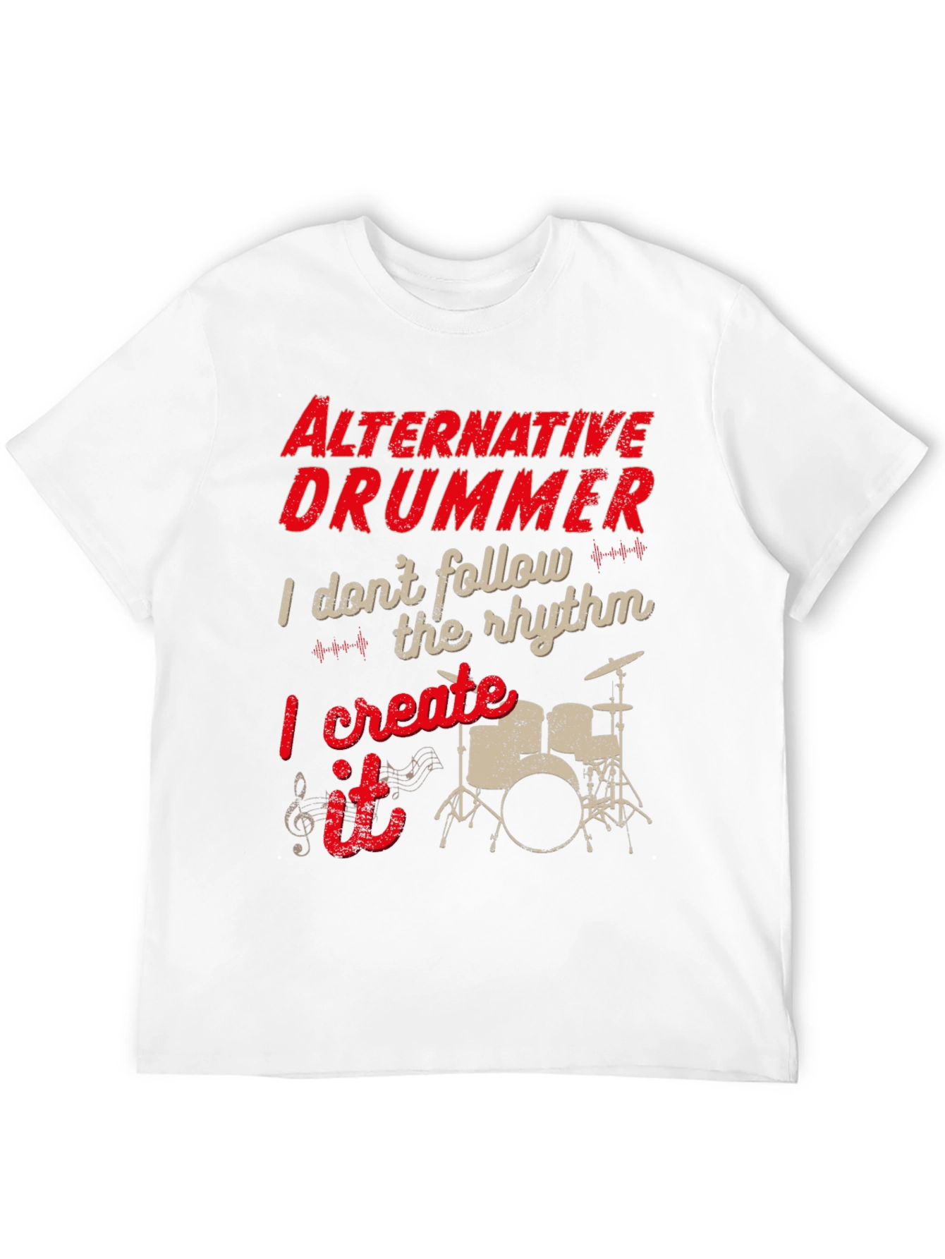 Alternative Drummer Graphic Tee - Music Lover T-Shirt