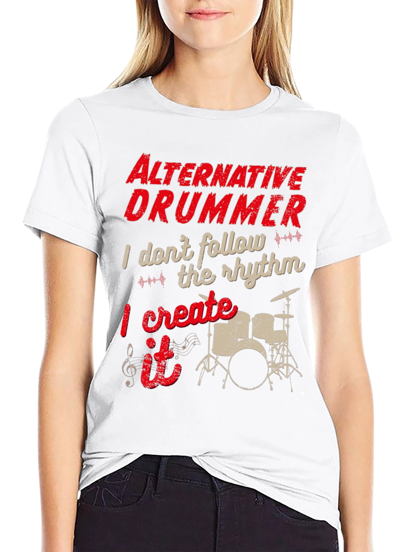 Alternative Drummer Graphic Tee - Music Lover T-Shirt