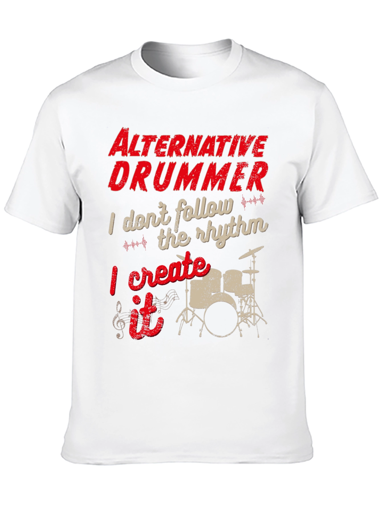 Alternative Drummer Graphic Tee - Music Lover T-Shirt