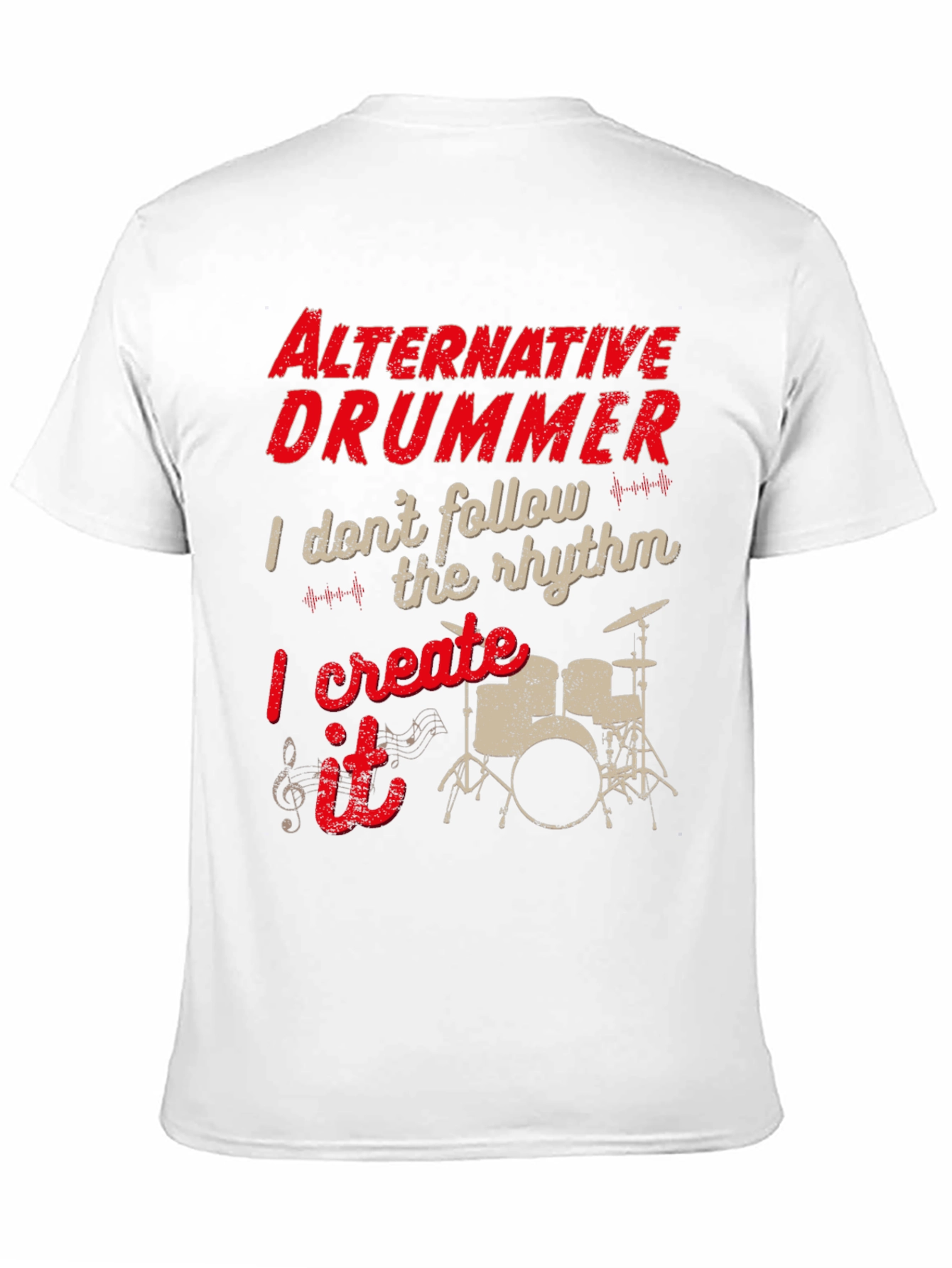 Alternative Drummer Graphic Tee - Music Lover T-Shirt