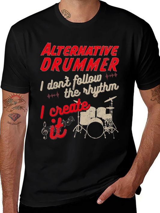 Alternative Drummer Graphic Tee - Music Lover T-Shirt