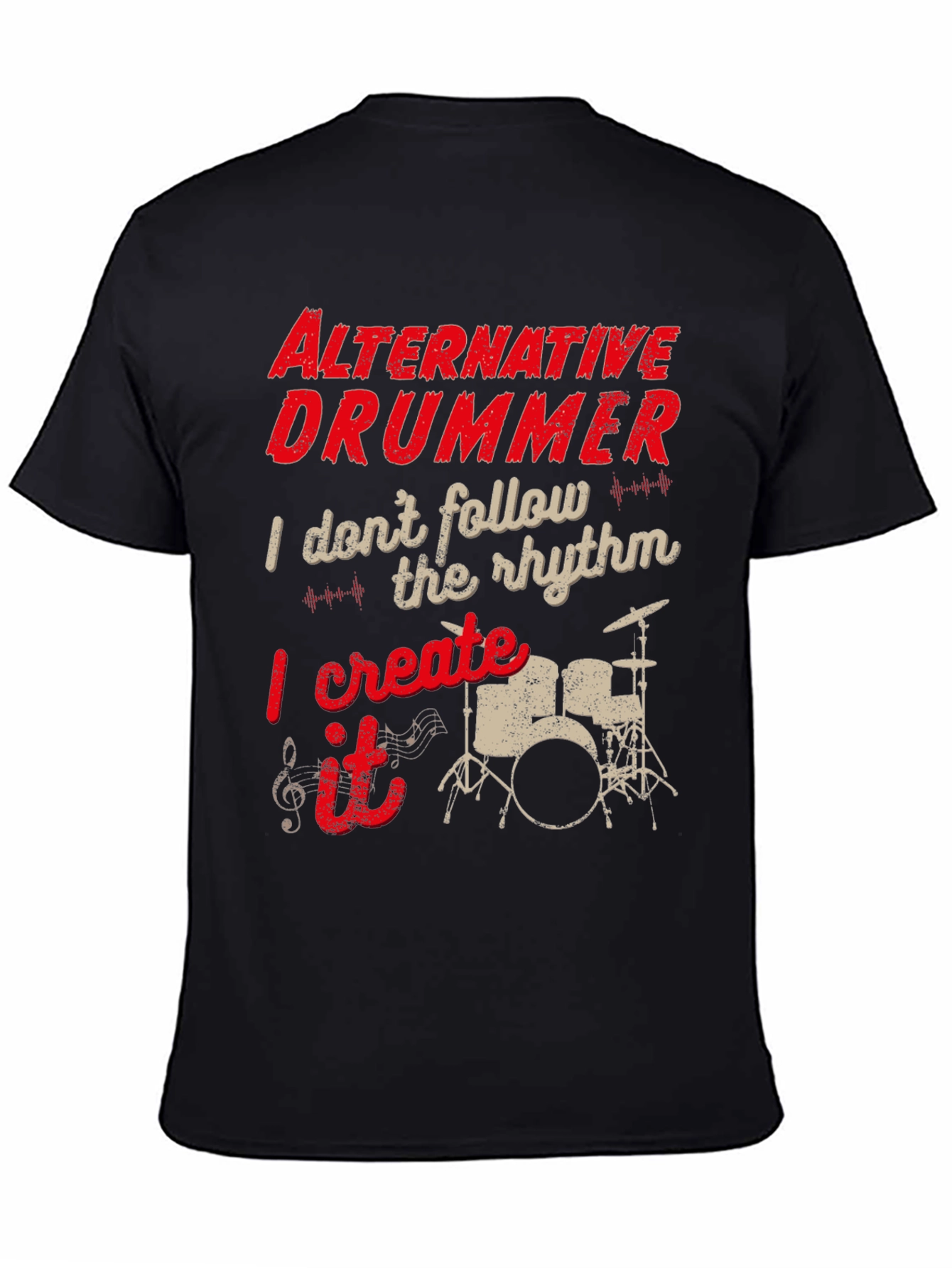 Alternative Drummer Graphic Tee - Music Lover T-Shirt
