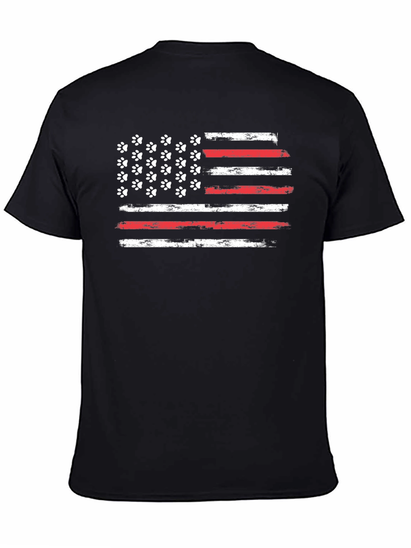 American Flag Paw Print Graphic Tee