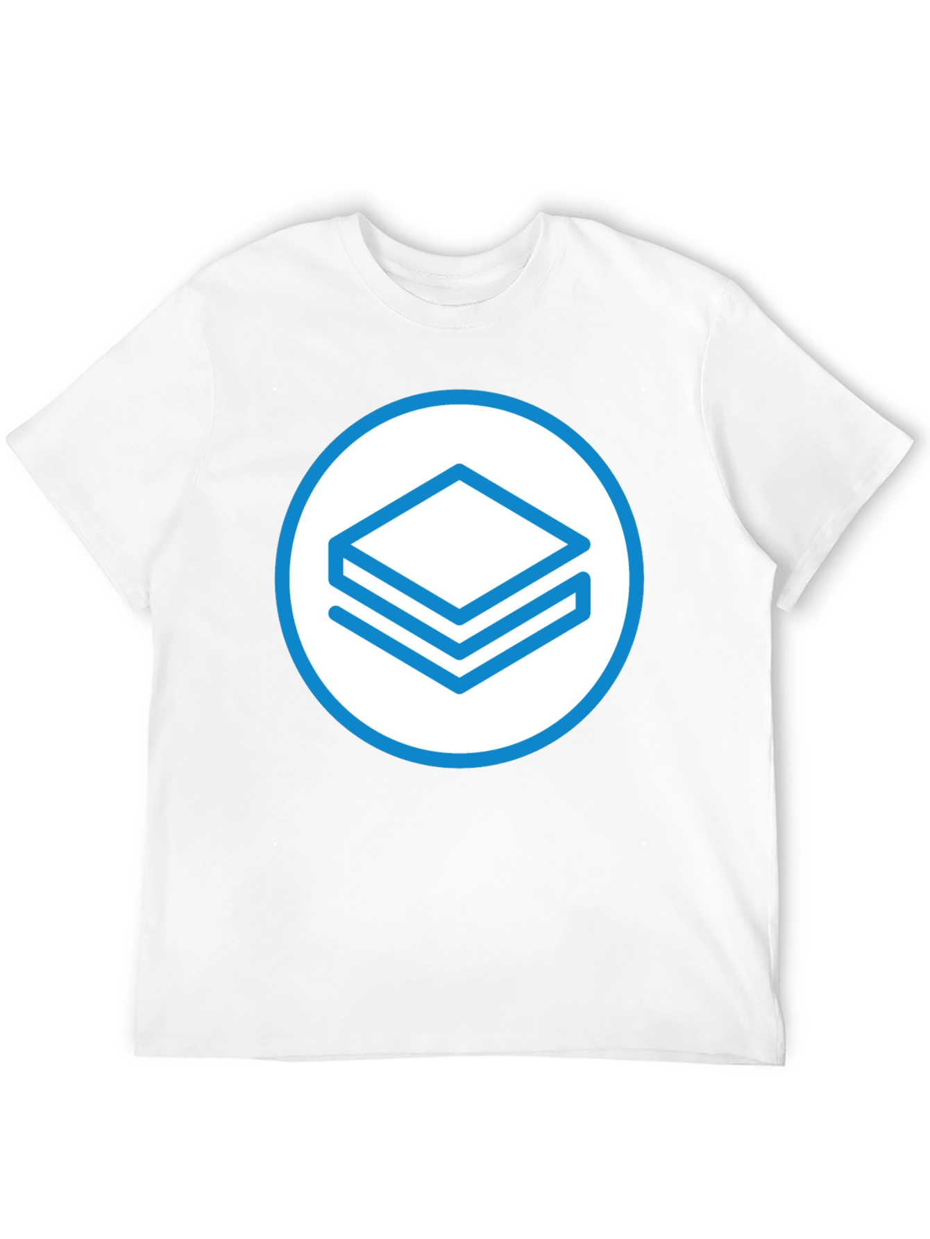 Abstract Layered Design Black T-Shirt