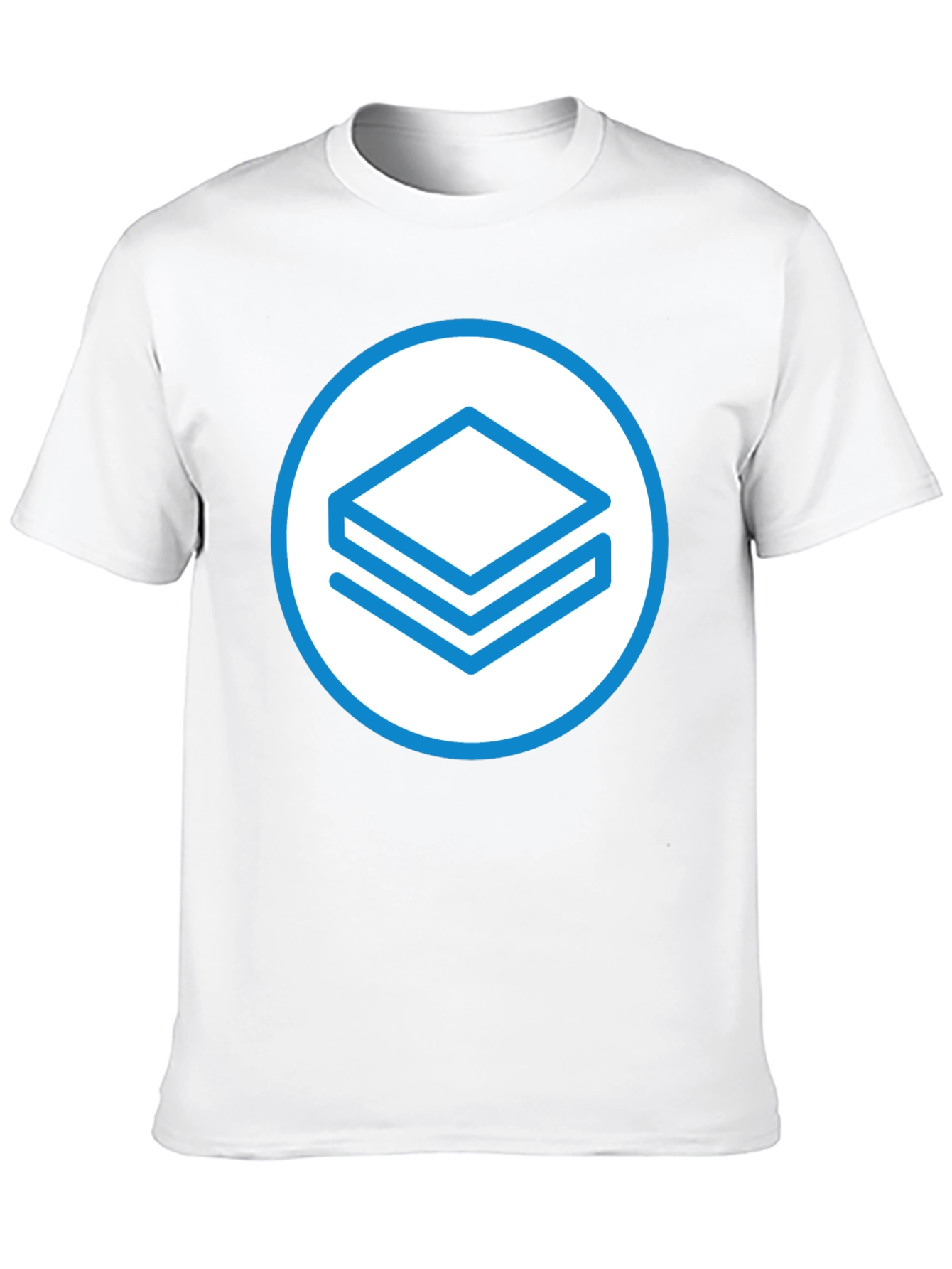 Abstract Layered Design Black T-Shirt
