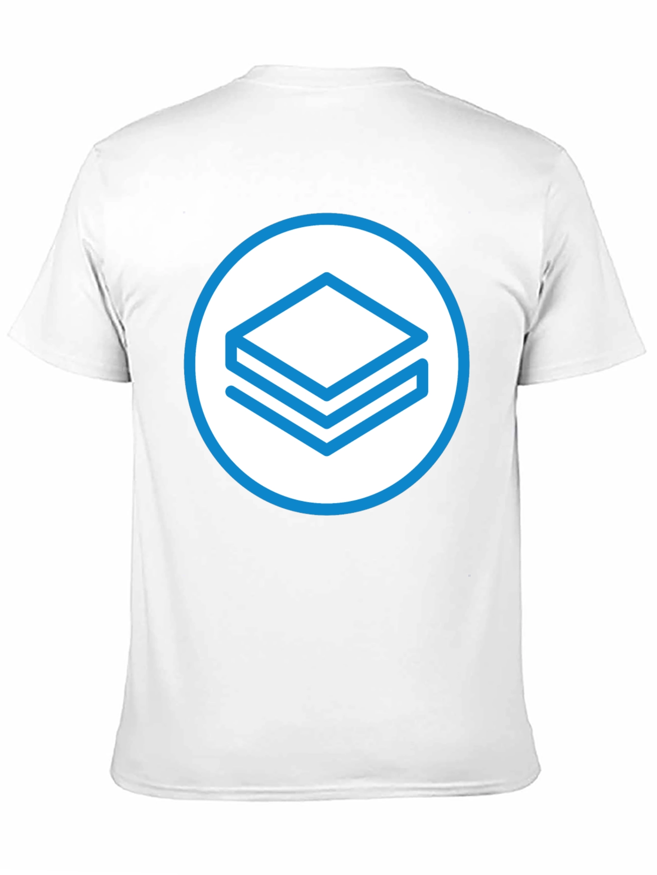 Abstract Layered Design Black T-Shirt