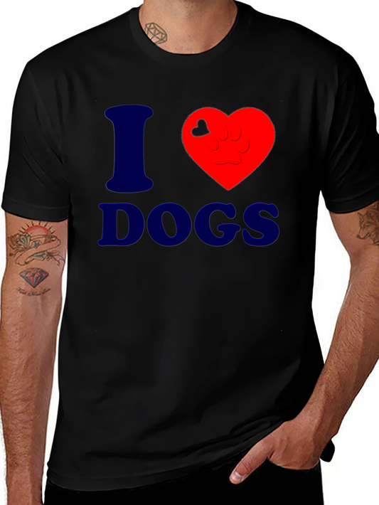 I Heart Dogs Graphic Tee - Stylish Comfort