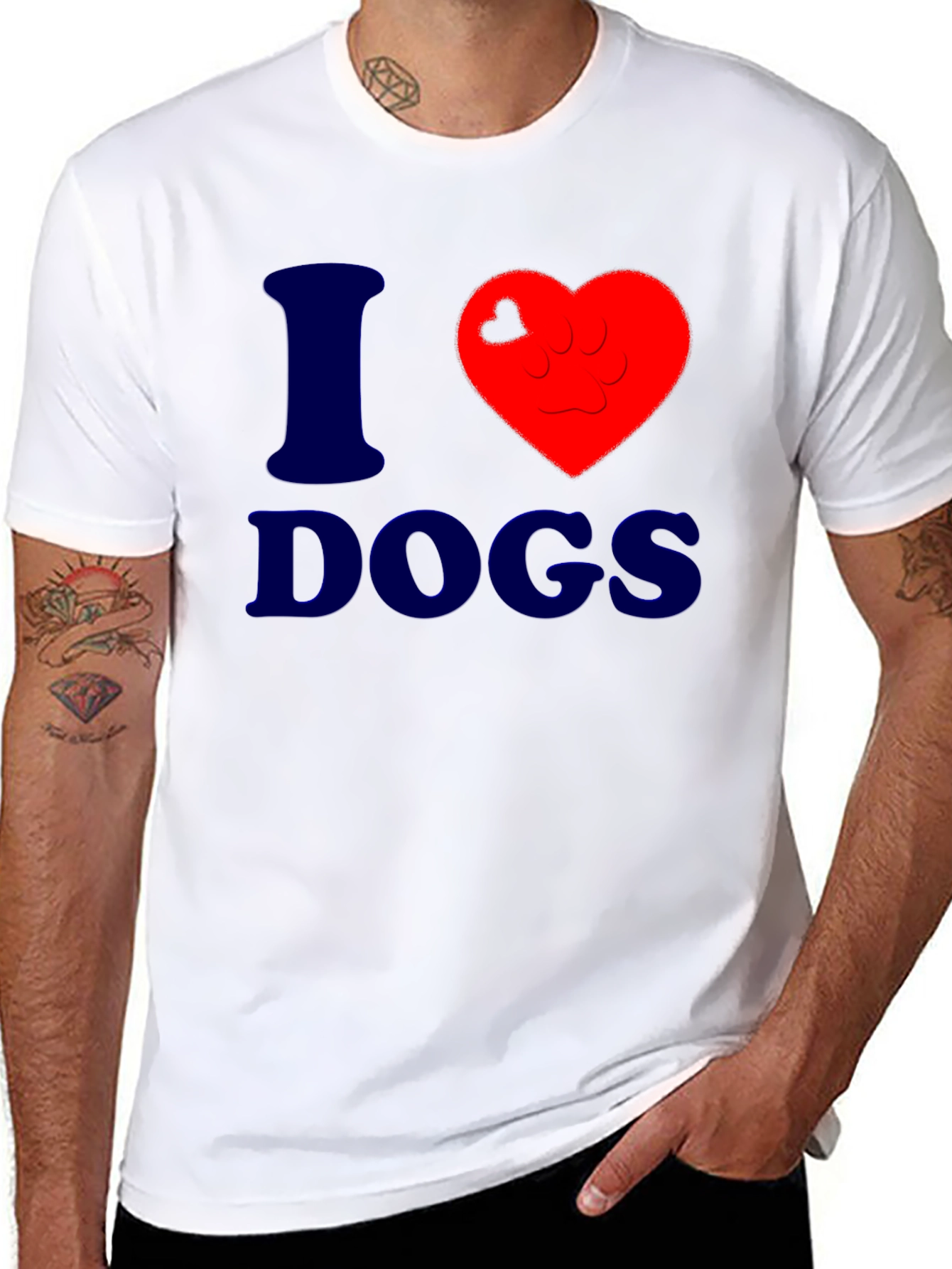 I Heart Dogs Graphic Tee - Stylish Comfort