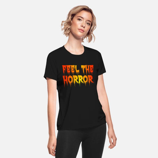 halloween outfit costume saying Feel the Horror
