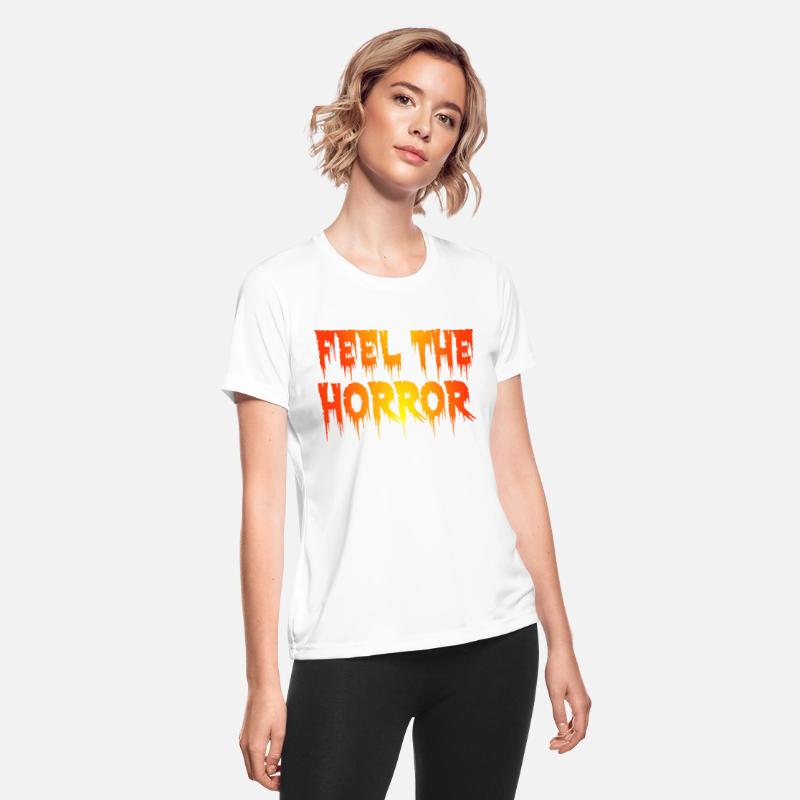 halloween outfit costume saying Feel the Horror