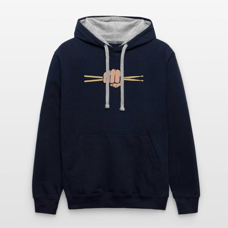 Hand with drum sticks