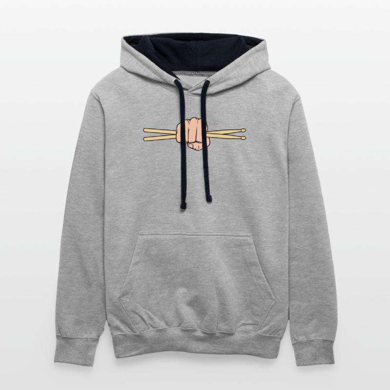 Hand with drum sticks