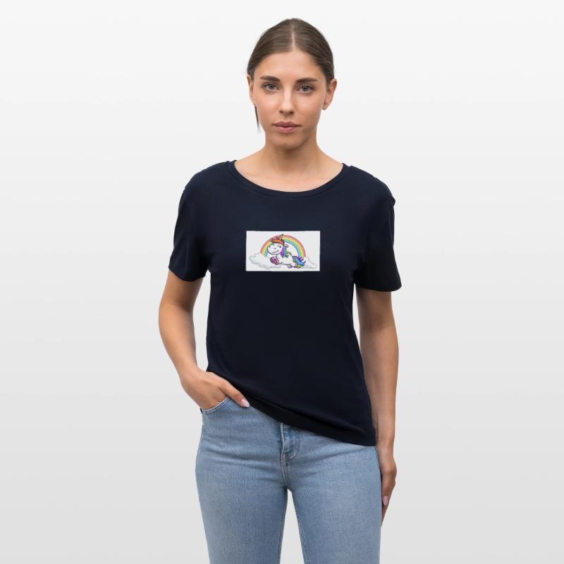 Happy Rainbow Unicorn on Cloud – Whimsical Fantasy